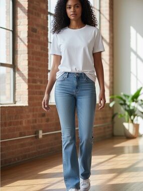 Soho Light Blue Flare Jeans for Women